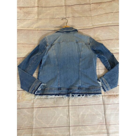 Chico's Women's Blue Button Front Classic Denim Jacket - Medium - Picture 13 of 14
